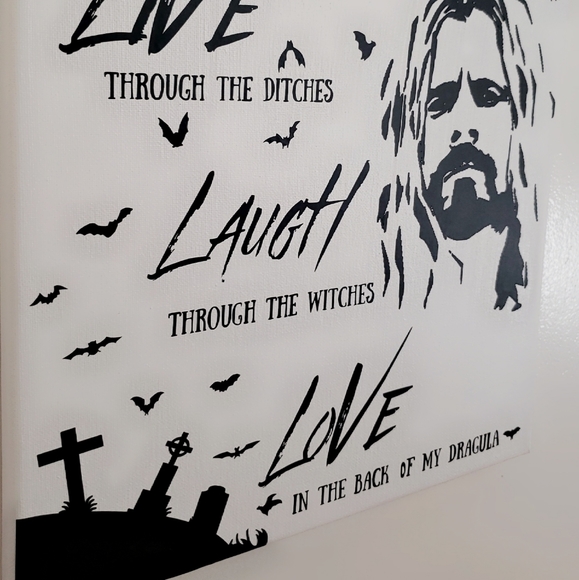Rob Zombie Live Laugh Love Dragula Canvas - Picture 3 of 3